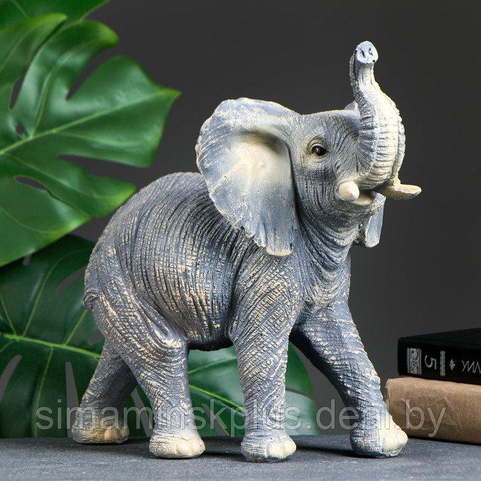 Фигура "Слон" серый, 28х29х15см - фото 1 - id-p174623187
