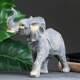 Фигура "Слон" серый, 28х29х15см, фото 4