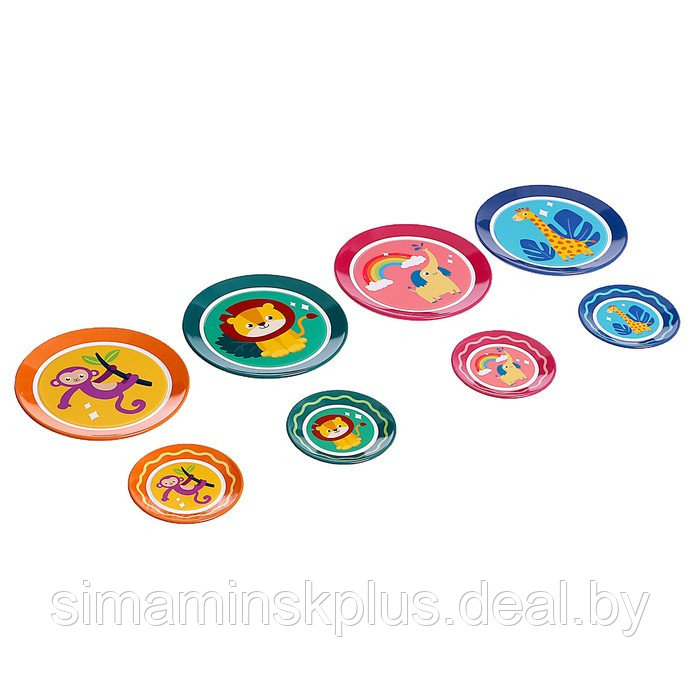 Набор металлической посуды «Зверята», 14 предметов, цвет МИКС - фото 5 - id-p215713499