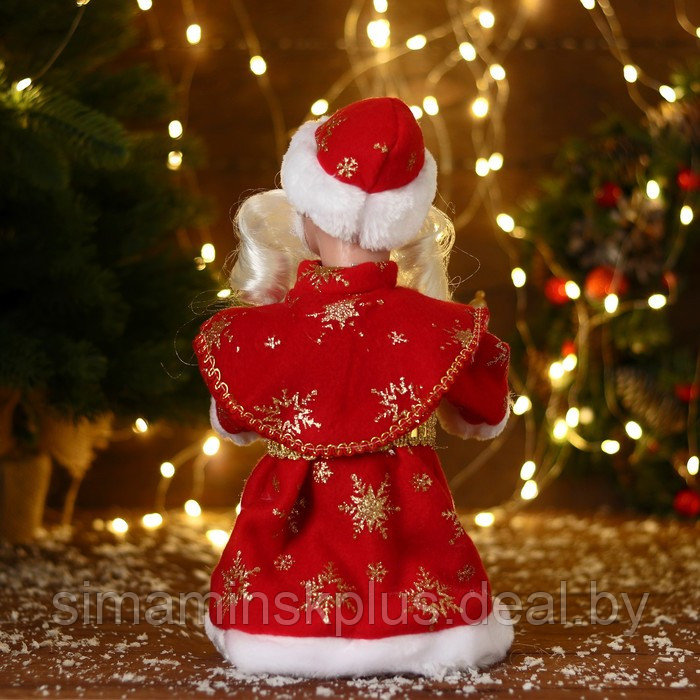 Дед Мороз "В красной шубе и шапке с жемчужинкой" 29 см, двигается - фото 3 - id-p213949551