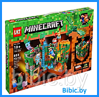 Детский конструктор Minecraft Шахта крепость Майнкрафт серия my world блочный аналог лего lego, Led подсветка