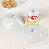 Набор посуды «Lighthing McQueen»‎, 3 предмета: тарелка Ø 16,5 см, миска Ø 14 см, кружка 200 мл, Тачки, фото 2