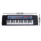 Синтезатор «Детский», 37 клавиш, с микрофоном, цвет чёрный, фото 2