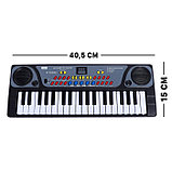 Синтезатор «Детский», 37 клавиш, с микрофоном, цвет чёрный, фото 2