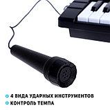 Синтезатор «Детский», 37 клавиш, с микрофоном, цвет чёрный, фото 3