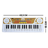 Синтезатор «Детский», 37 клавиш, с микрофоном, цвет белый, фото 2