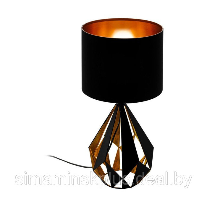 Настольная лампа Carlton 5, 1x60Вт E27, цвет медь античная, чёрный - фото 1 - id-p198002632