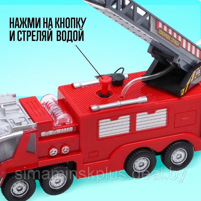 Машина «Пожарная», стреляет водой, русская озвучка, световые и звуковые эффекты - фото 4 - id-p211540064