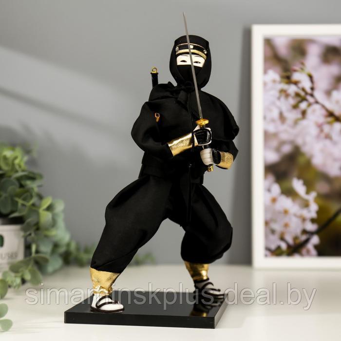 Кукла коллекционная "Чёрный ниндзя с мечом" 25х12,5х12,5 см - фото 1 - id-p179789028