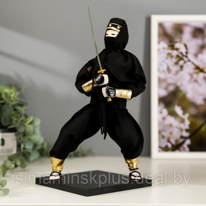 Кукла коллекционная "Чёрный ниндзя с мечом" 25х12,5х12,5 см - фото 2 - id-p179789028