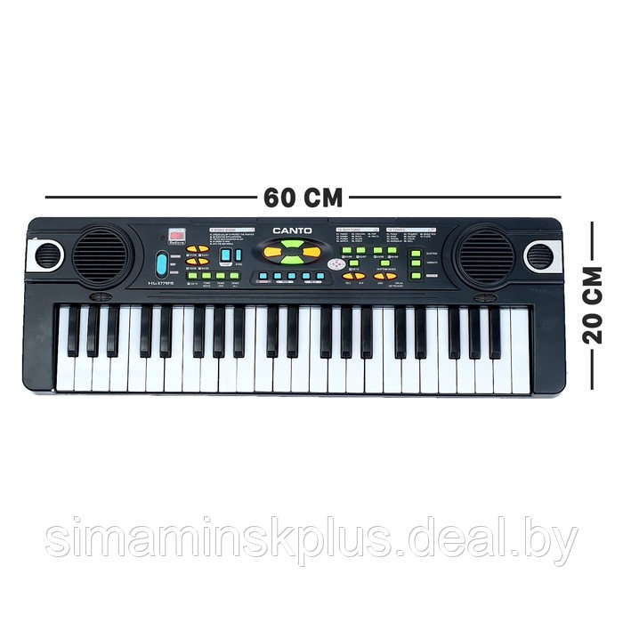 Синтезатор «Музыкант-2» с FM-радио, микрофоном, 44 клавиши, работает от сети и от батареек - фото 2 - id-p199338554