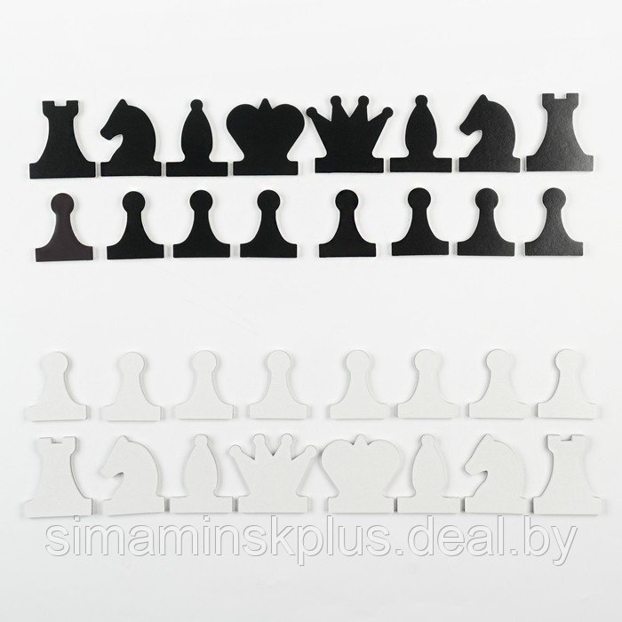 Набор магнитных фигур для демонстрационных шахмат, король h=6.3 см, пешка h=5.5 см - фото 1 - id-p206760837