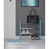 Обувница Доляна, 4 яруса, 42×19×59 см, цвет синий, фото 4