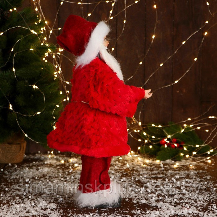 Дед Мороз "В красной шубе с пояском, с фонариком" 25х45 см - фото 2 - id-p206761026