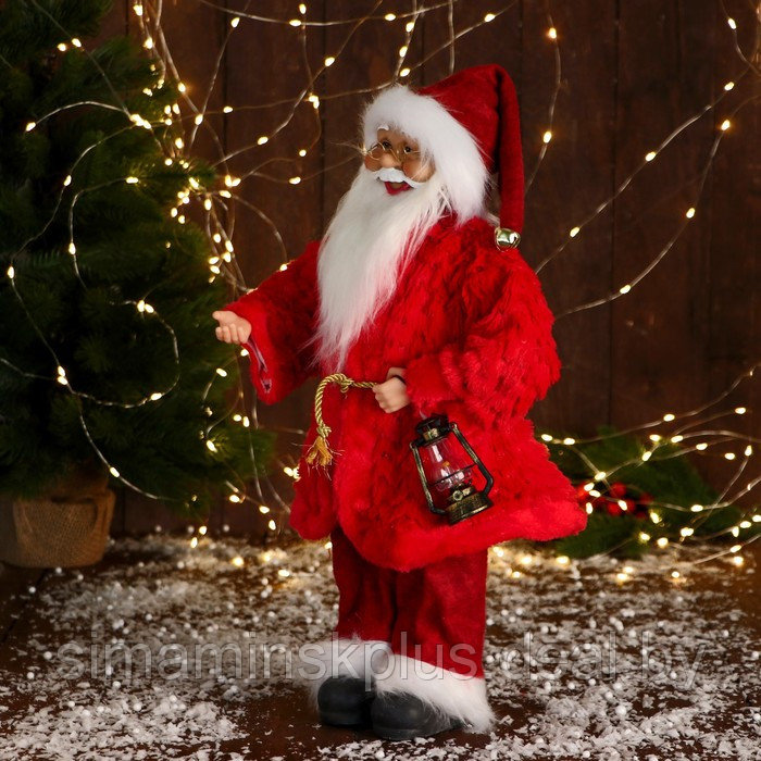 Дед Мороз "В красной шубе с пояском, с фонариком" 25х45 см - фото 4 - id-p206761026