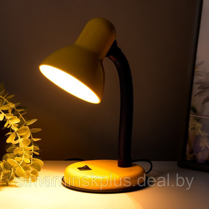Лампа настольная Е27, с выкл. (220В) желтая (203В) - фото 3 - id-p175816601