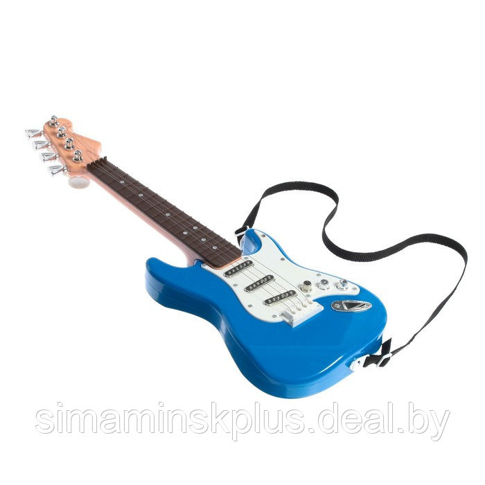 Игрушка музыкальная «Гитара рокер», звуковые эффекты, цвет синий - фото 2 - id-p200357066