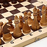 Шахматы турнирные, доска дерево 43 х 43 см, фигуры дерево, король h-10.6 см, фото 4