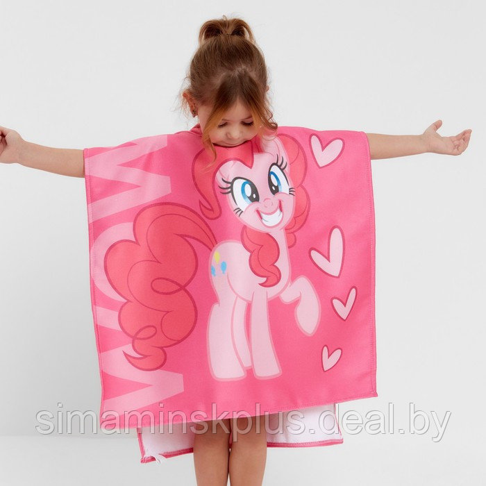 Полотенце-пончо детское махровое My Little Pony Пинки Пай 60х120 см, 50% хл., 50% полиэстер - фото 4 - id-p188602130