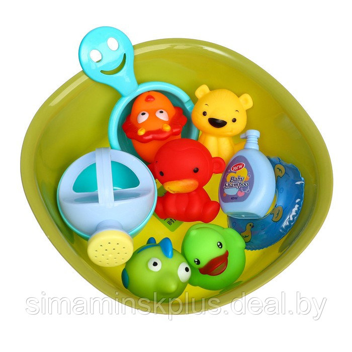 Набор игрушек для ванны «Игры малыша», 10 предметов - фото 3 - id-p199007592