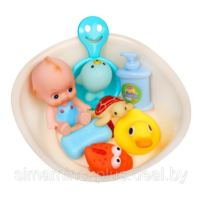 Набор игрушек для ванны «Игры малыша», 9 предметов - фото 2 - id-p199007598