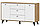 Комод SV-Мебель Милан (3 ящика, двухстворчатый) в цвете дуб золотой/белый матовый, фото 2