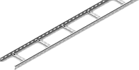 Лоток лестничный перфорированный замковый высота боковой стенки 50