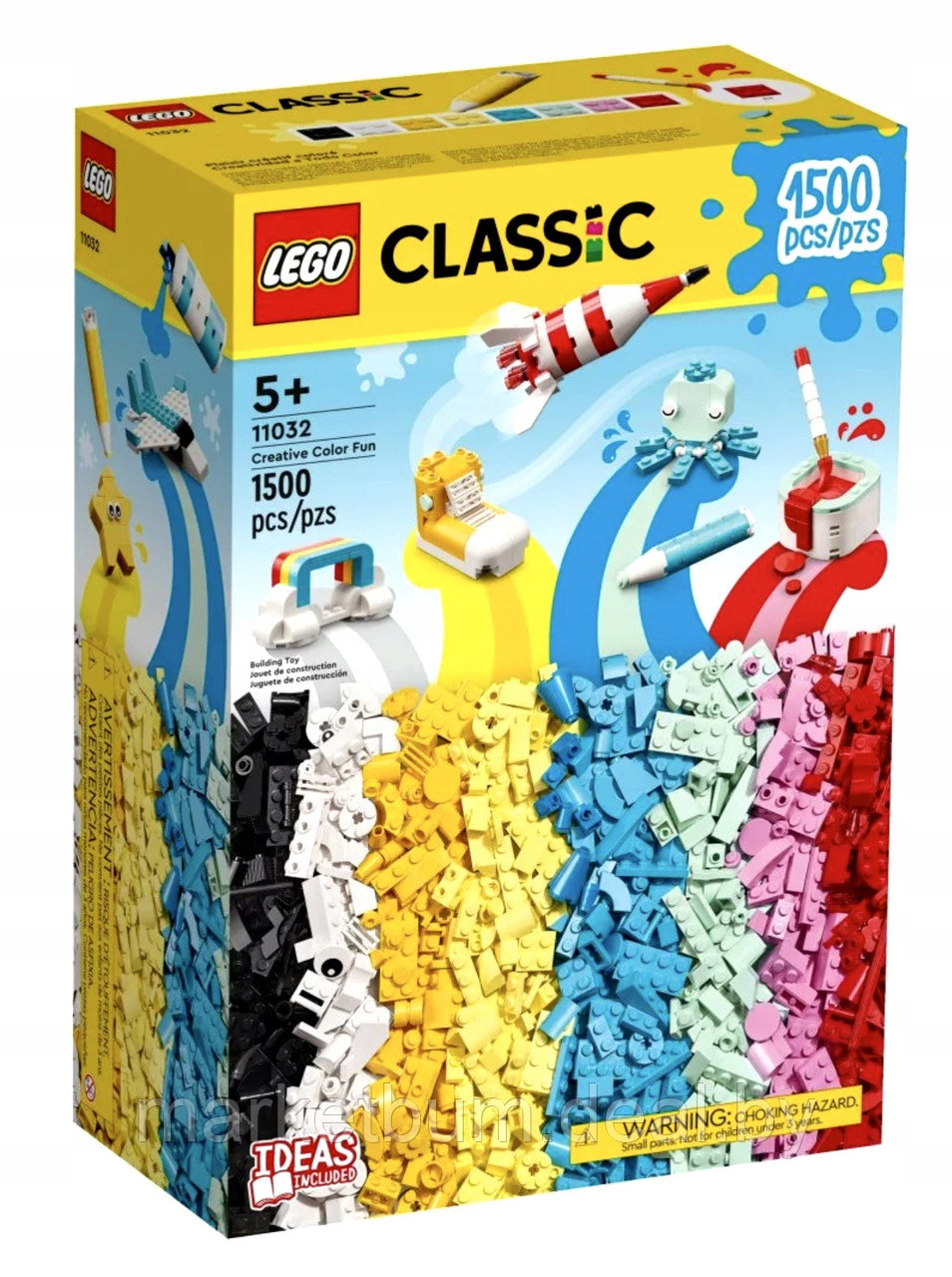 Конструктор LEGO Classic 11032, Креативная игра цветов 1500 - фото 1 - id-p216931904