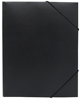 Папка на резинке Buro -PRB04BLACK A4 пластик кор.15мм 0.5мм черный