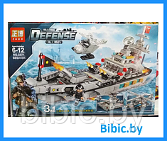 Детский конструктор 3в1 Военный корабль 5571, 665 деталей, серия военная техника аналог лего lego