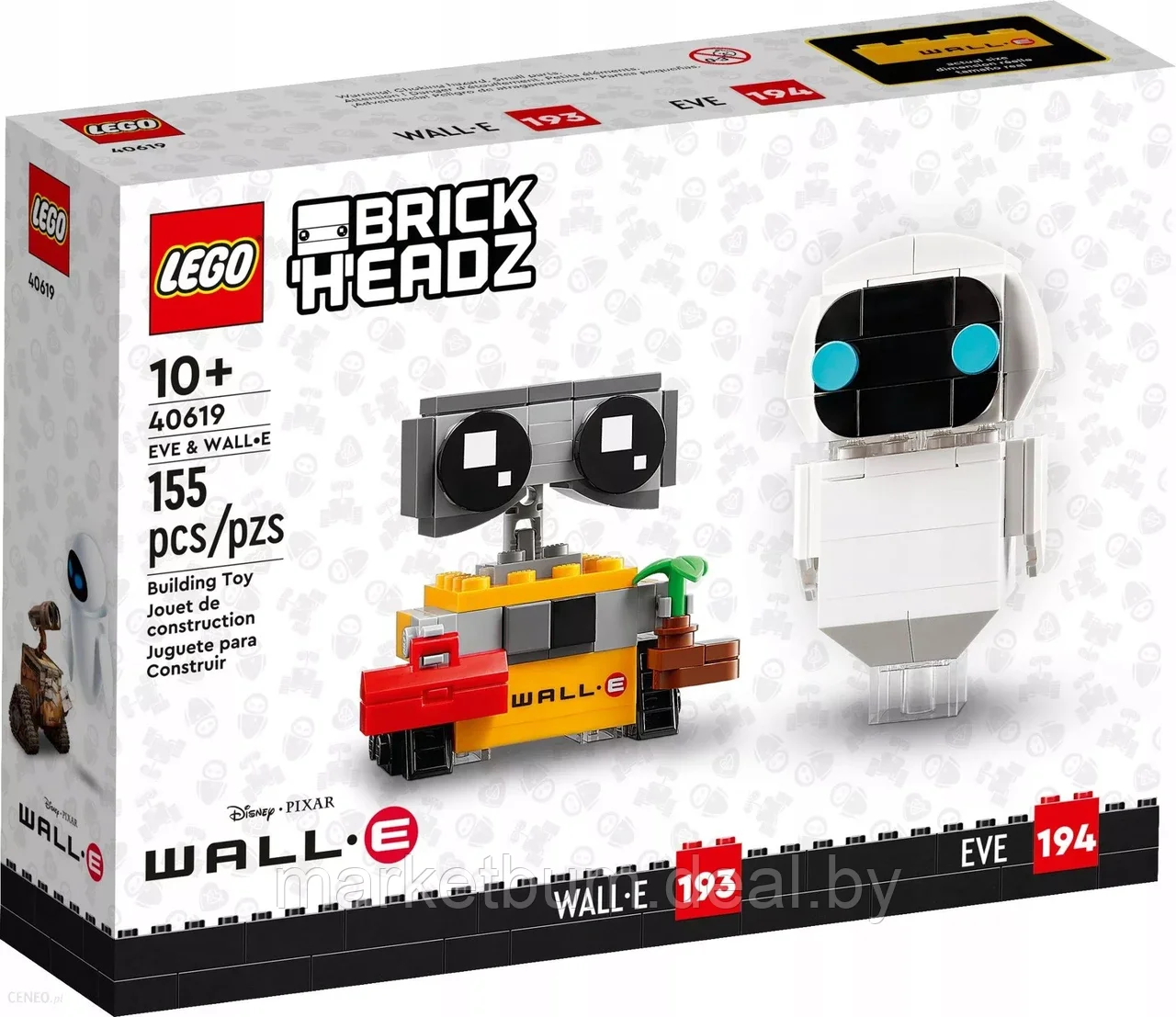 Конструктор LEGO BrickHeadz 40619, ЕВА и ВАЛЛ-И - фото 1 - id-p216932184