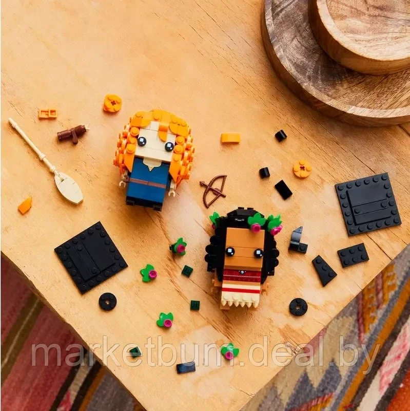 Конструктор LEGO BrickHeadz 40621, Моана и Мерида - фото 7 - id-p216932241