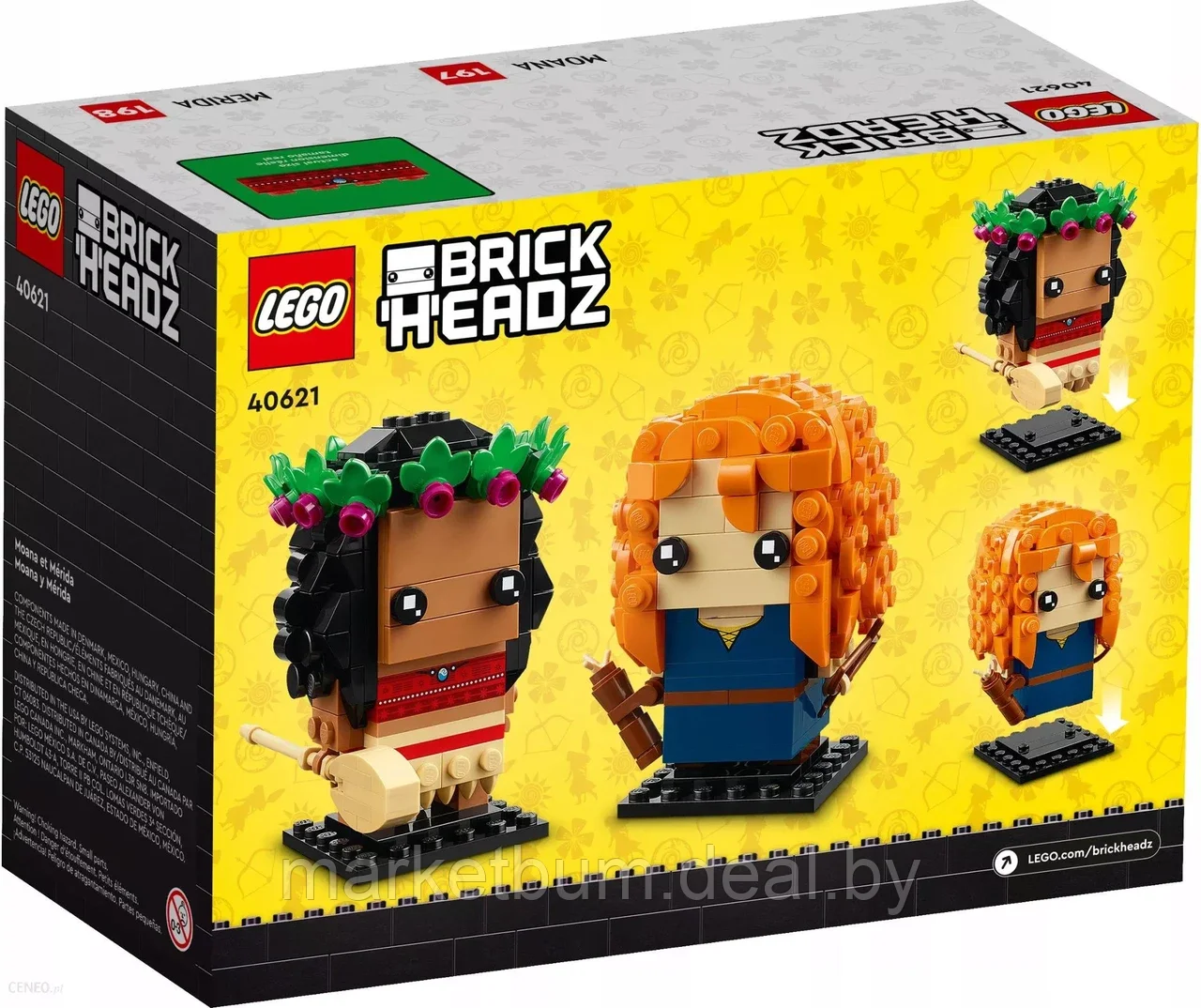Конструктор LEGO BrickHeadz 40621, Моана и Мерида - фото 8 - id-p216932241