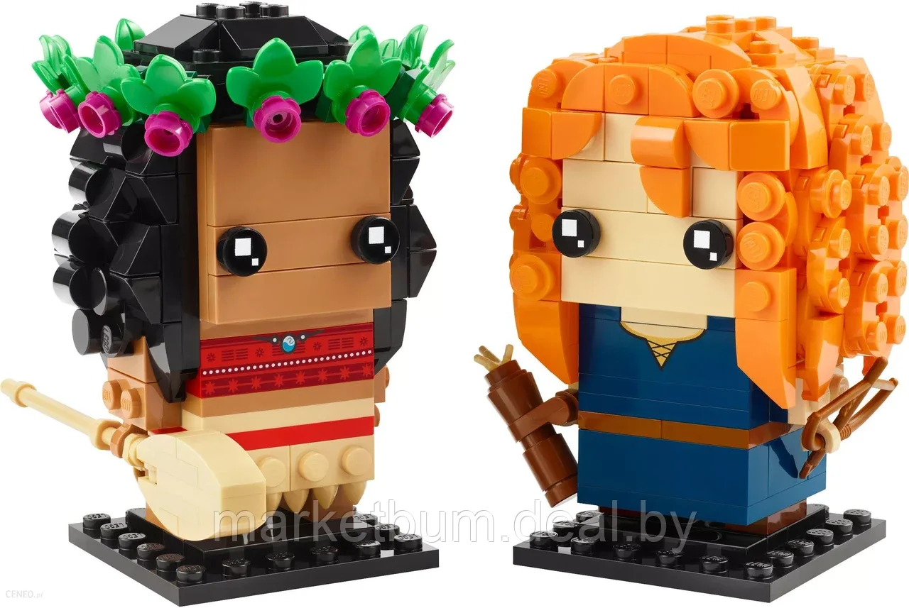Конструктор LEGO BrickHeadz 40621, Моана и Мерида - фото 4 - id-p216932241
