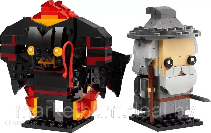 Конструктор LEGO BrickHeadz 40631, Гэндальф Серый и Балрог - фото 3 - id-p216939597
