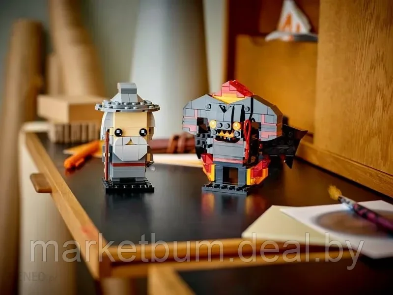 Конструктор LEGO BrickHeadz 40631, Гэндальф Серый и Балрог - фото 4 - id-p216939597