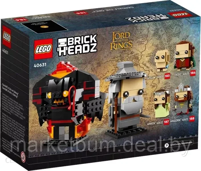 Конструктор LEGO BrickHeadz 40631, Гэндальф Серый и Балрог - фото 5 - id-p216939597