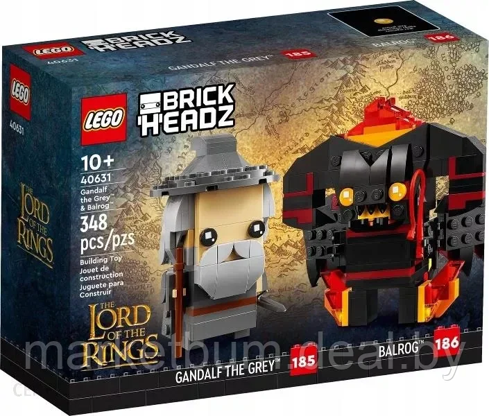 Конструктор LEGO BrickHeadz 40631, Гэндальф Серый и Балрог - фото 1 - id-p216939597