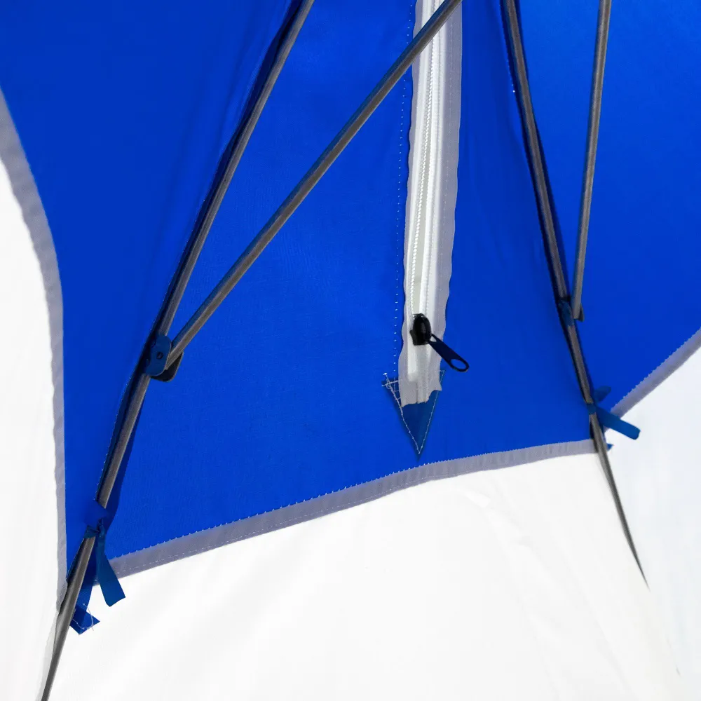 Палатка зимняя зонт СЛЕДОПЫТ, Oxford 210D PU 1000, S по полу 4,4 кв.м, цв. синий/белый - фото 6 - id-p216939678