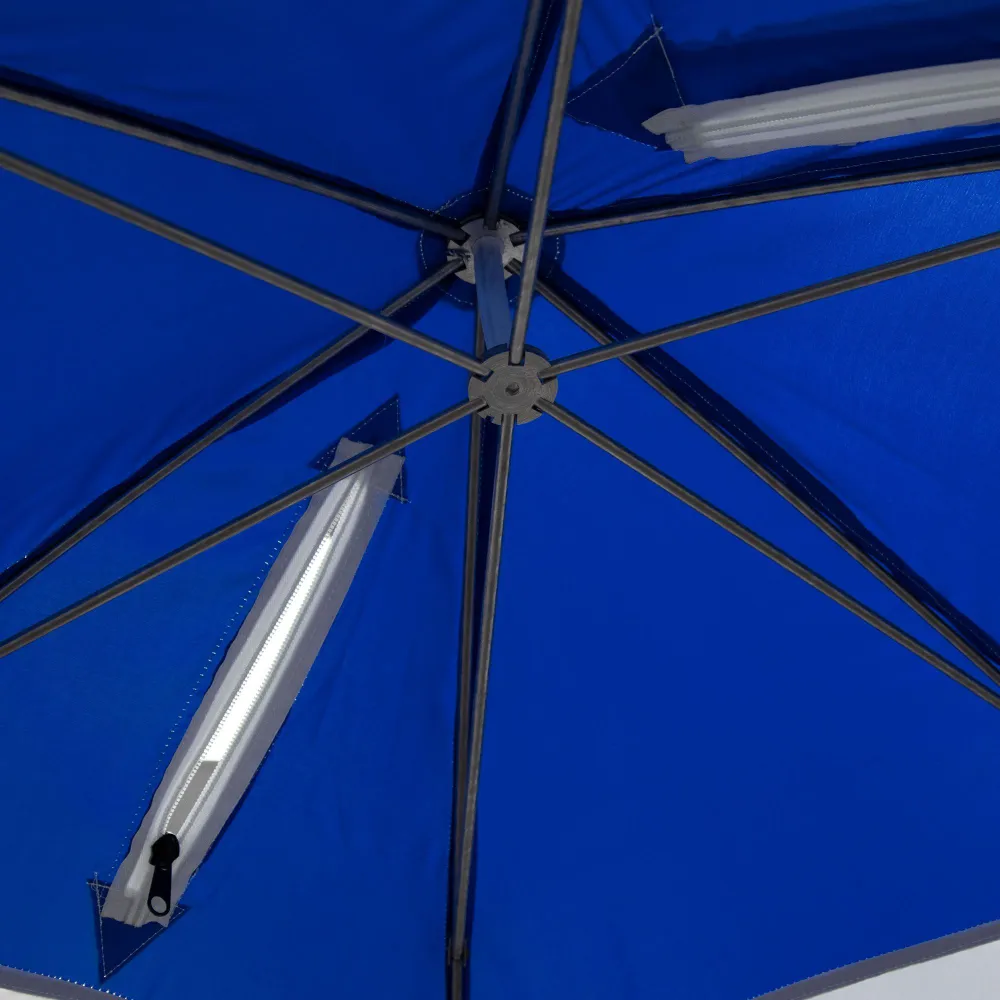 Палатка зимняя зонт СЛЕДОПЫТ, Oxford 210D PU 1000, S по полу 4,4 кв.м, цв. синий/белый - фото 7 - id-p216939678