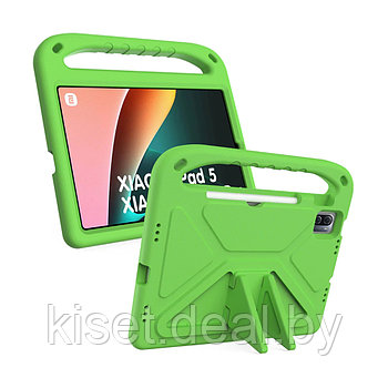 Детский чехол для планшета KST Kids Xiaomi Mi Pad 5 / 5 Pro 11 дюймов зеленый с ручкой и подставкой