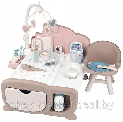 Игровой набор для девочек по уходу за куклой Smoby Baby Nurse Электронный уголок + кукла 220375, фото 3