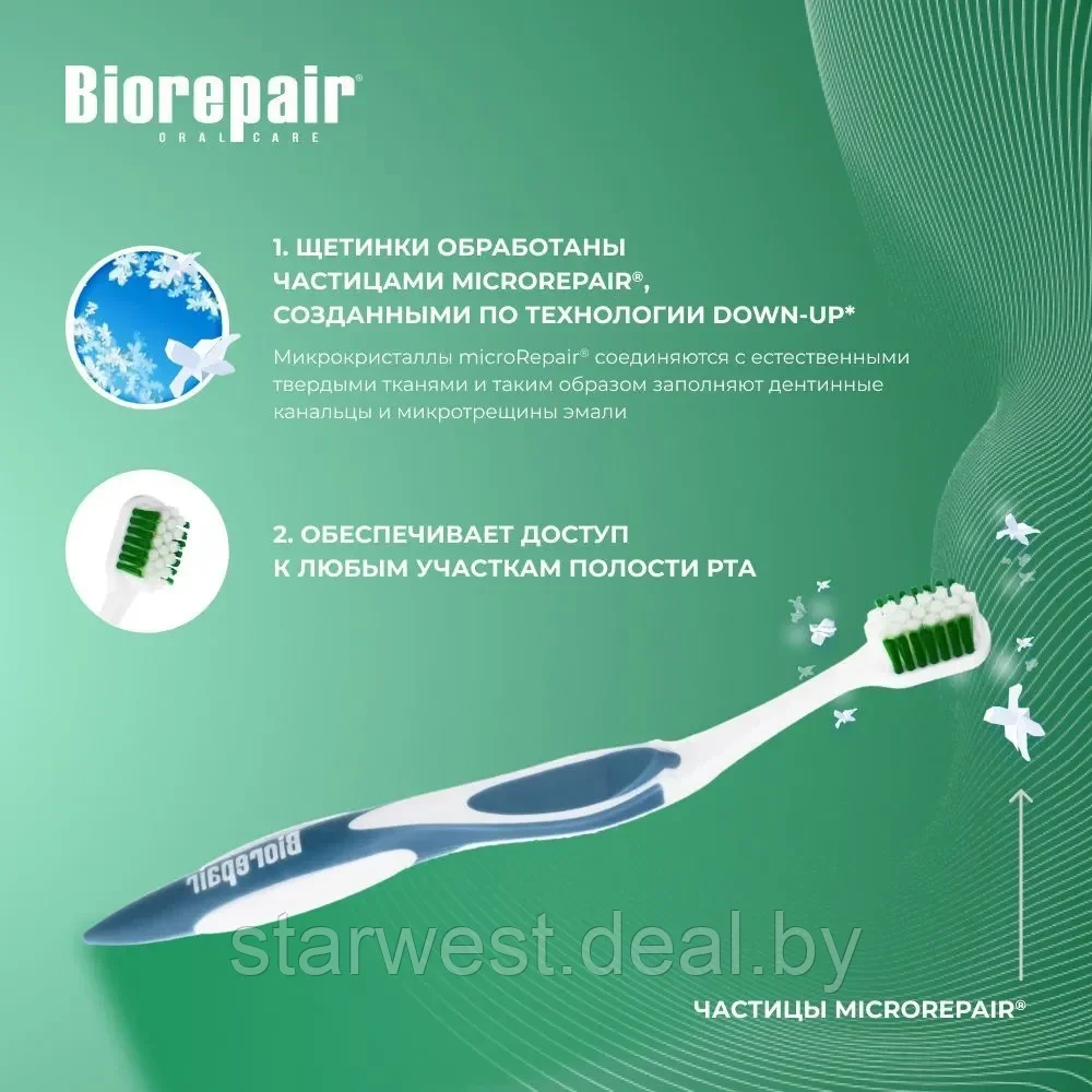 Biorepair Curve Toothbrush Medium / Средней Жесткости Зубная щетка изогнутая мануальная / механическая - фото 6 - id-p216942058