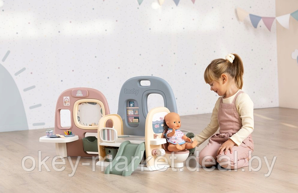 Набор для ухода за куклами Smoby Baby Care - Игровая комната для куклы + 27 аксессуаров 240307, фото 3