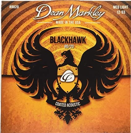 Dean Markley DM8020 Blackhawk 80/20 Комплект струн для акустической гитары, с покрытием, 12-53 - фото 1 - id-p216942139