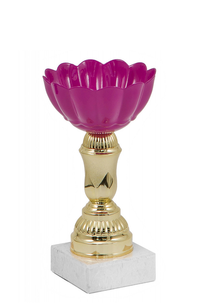 Кубок  "Фиалка" на мраморной подставке , высота 15 см, чаша 8 см арт.056-150-80