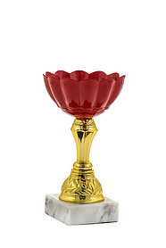 Кубок  "Тюльпан" на мраморной подставке , высота 14 см, чаша 8 см арт.383-140-80