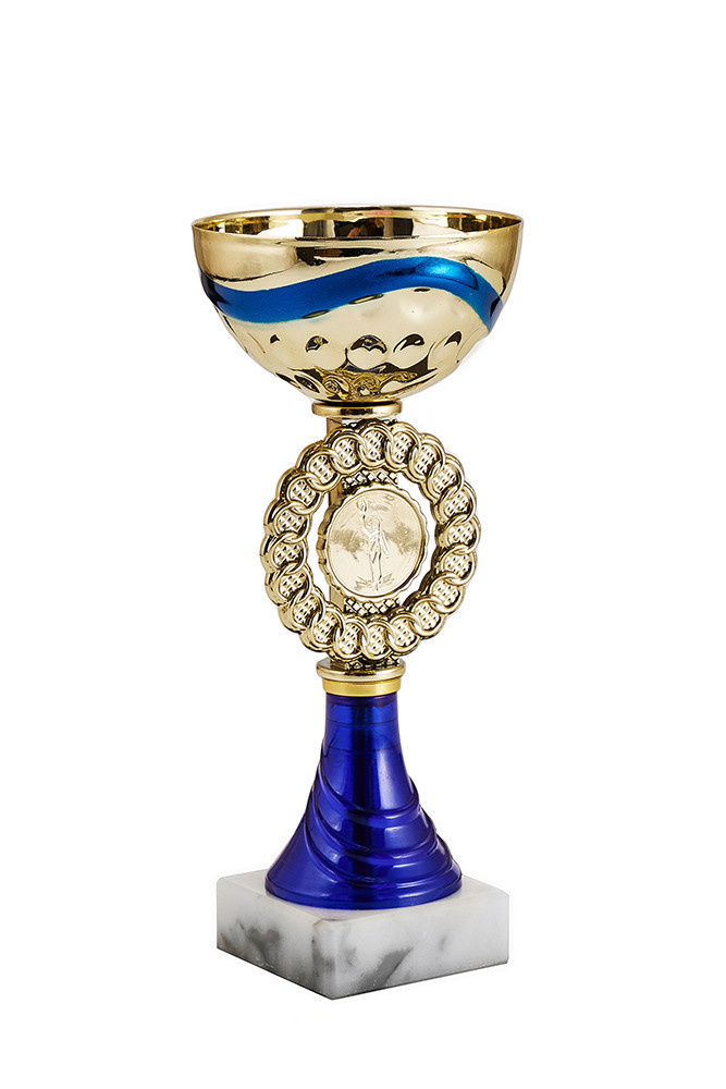 Кубок  "Цунами" на мраморной подставке , высота 16  см, чаша 8 см арт.405-170-80