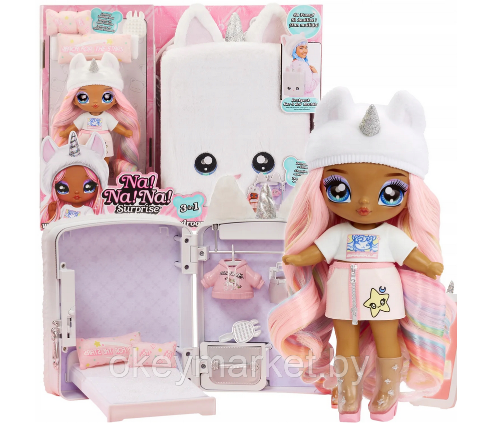 Игровой набор Na! Na! Na! Surprise Backpack Bedroom Unicorn Tiffany Sparkles 592365