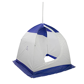 Палатка зимняя зонт СЛЕДОПЫТ, Oxford 210D PU 1000, S по полу 1,9 кв.м, цв. синий/белый